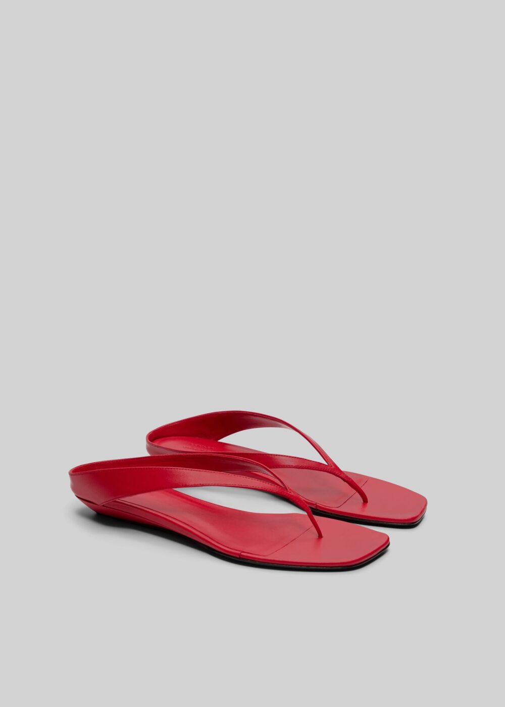 Loulou de Saison Coda Nappa Leather Sandals - Tomato - Image 6