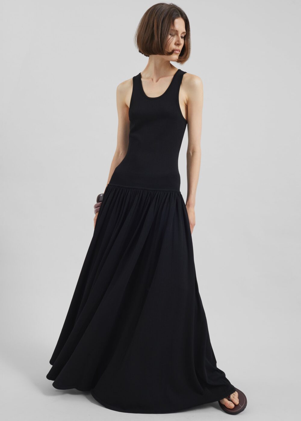 Loulou de Saison Jada Long Jersey Dress - Black - Image 4