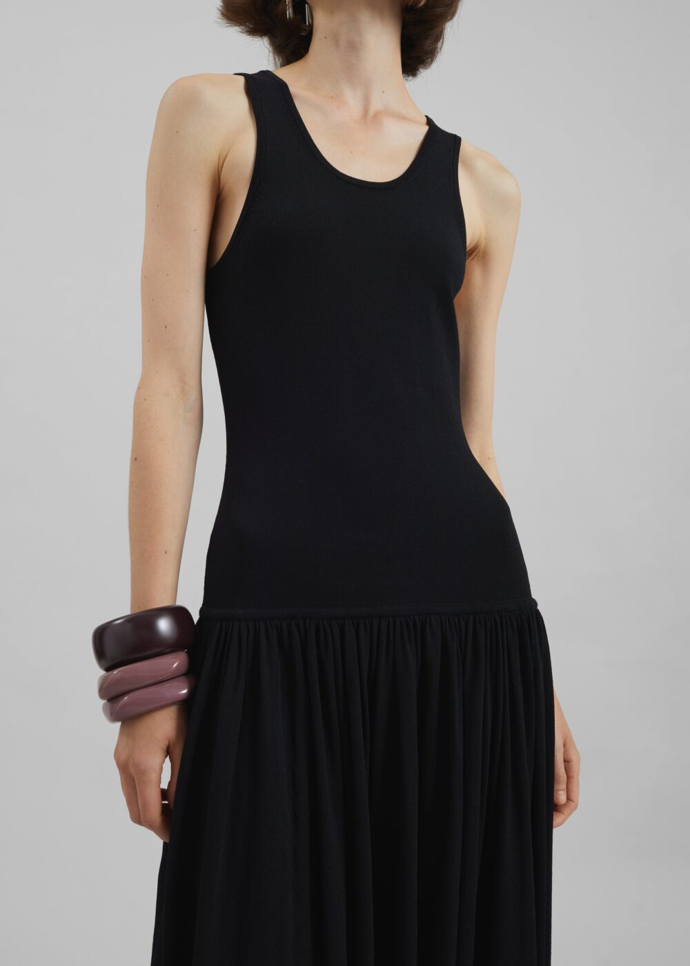 Loulou de Saison Jada Long Jersey Dress - Black - Image 5