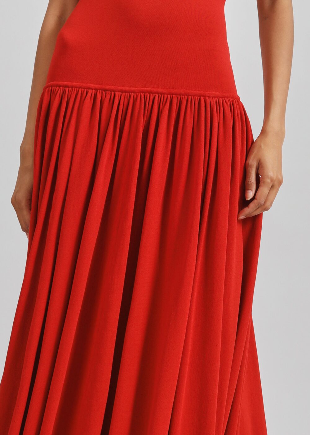 Loulou de Saison Jada Long Jersey Dress - Red - Image 5