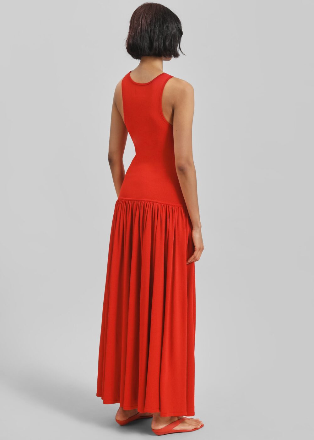 Loulou de Saison Jada Long Jersey Dress - Red - Image 6