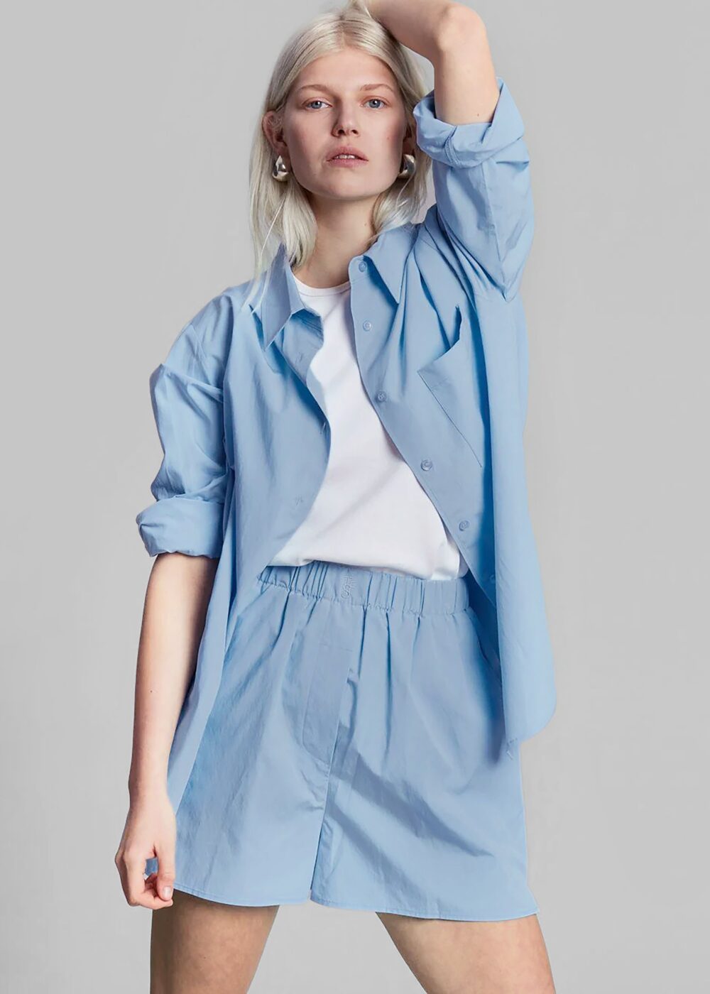 Lui Organic Cotton Shirt - Blue - Image 11