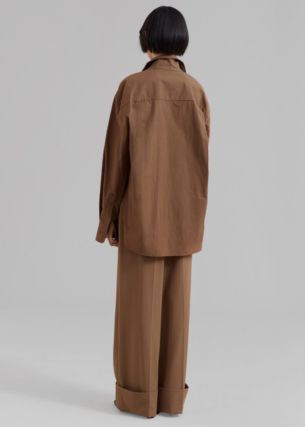 Lui Organic Cotton Shirt - Chocolate - Image 11