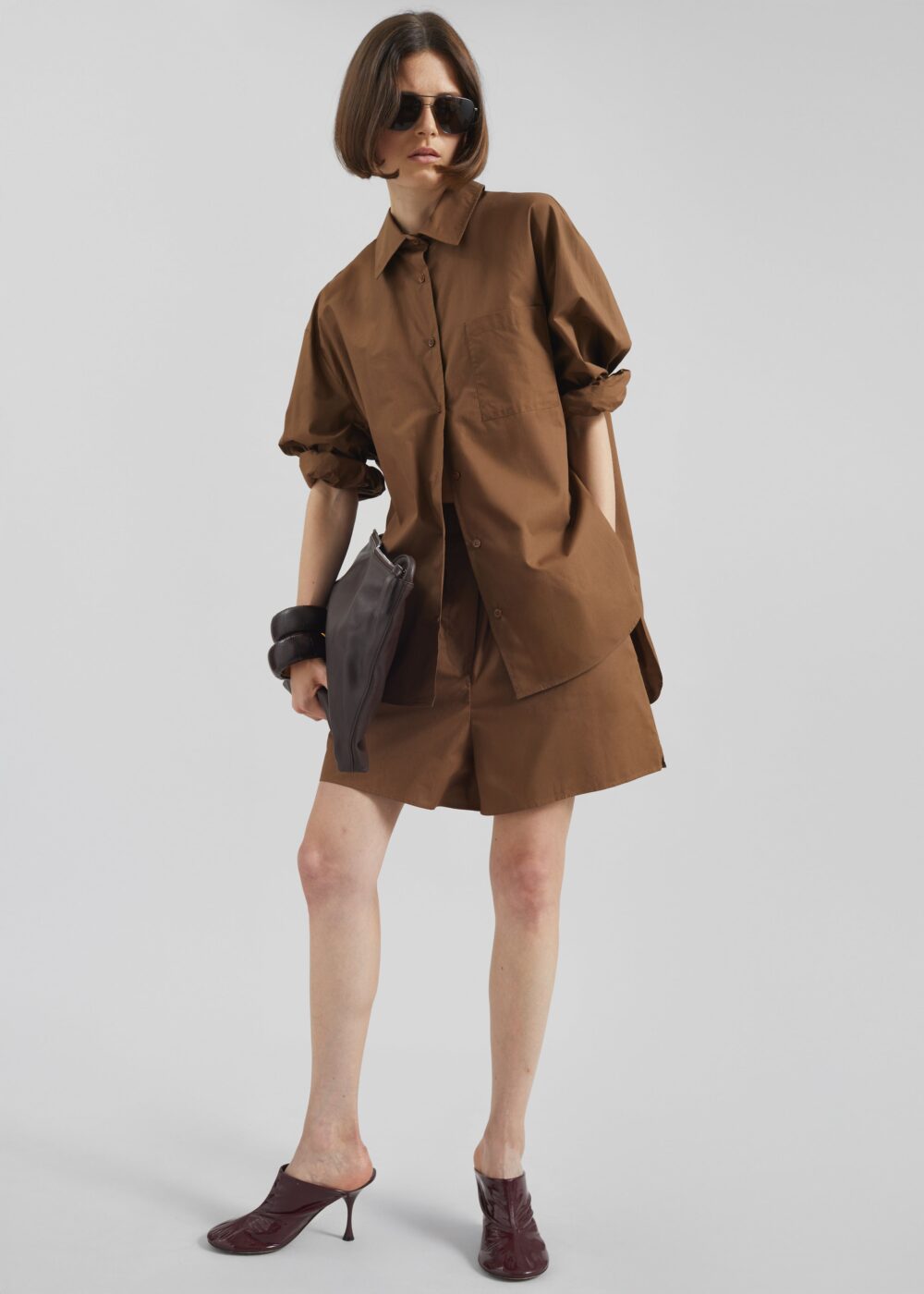 Lui Organic Cotton Shirt - Chocolate - Image 9