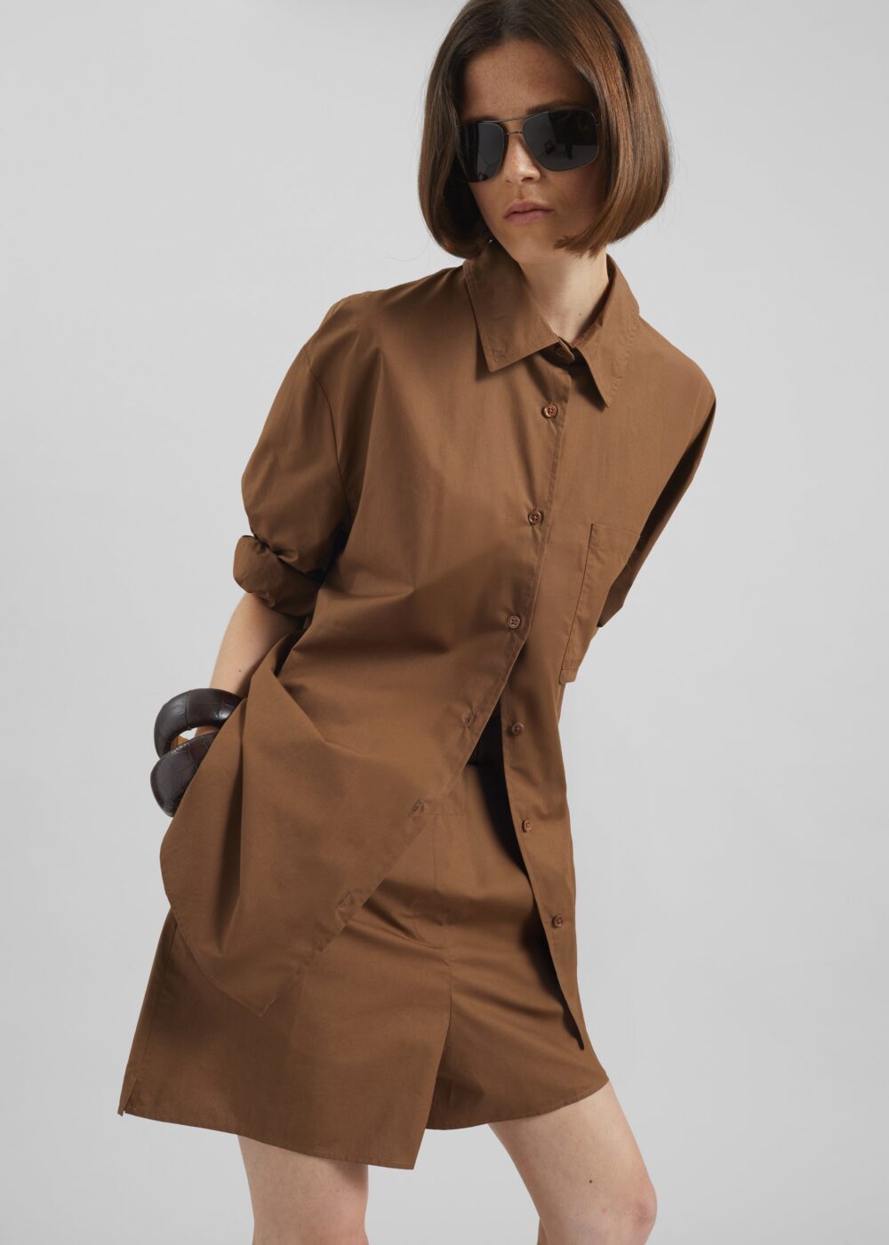 Lui Organic Cotton Shirt - Chocolate - Image 6