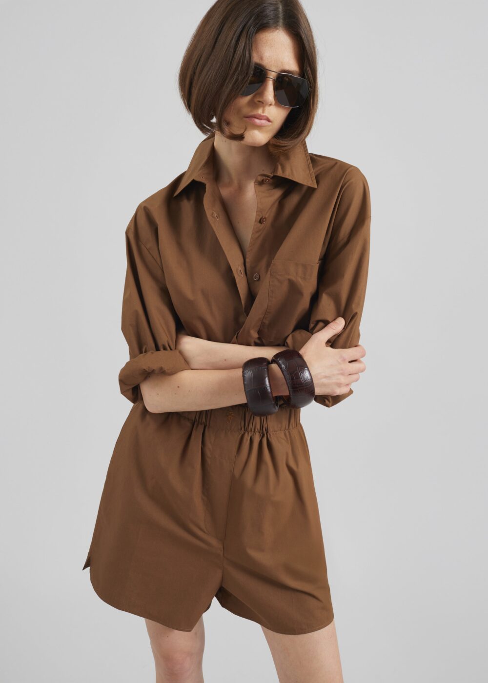 Lui Organic Cotton Shirt - Chocolate - Image 10