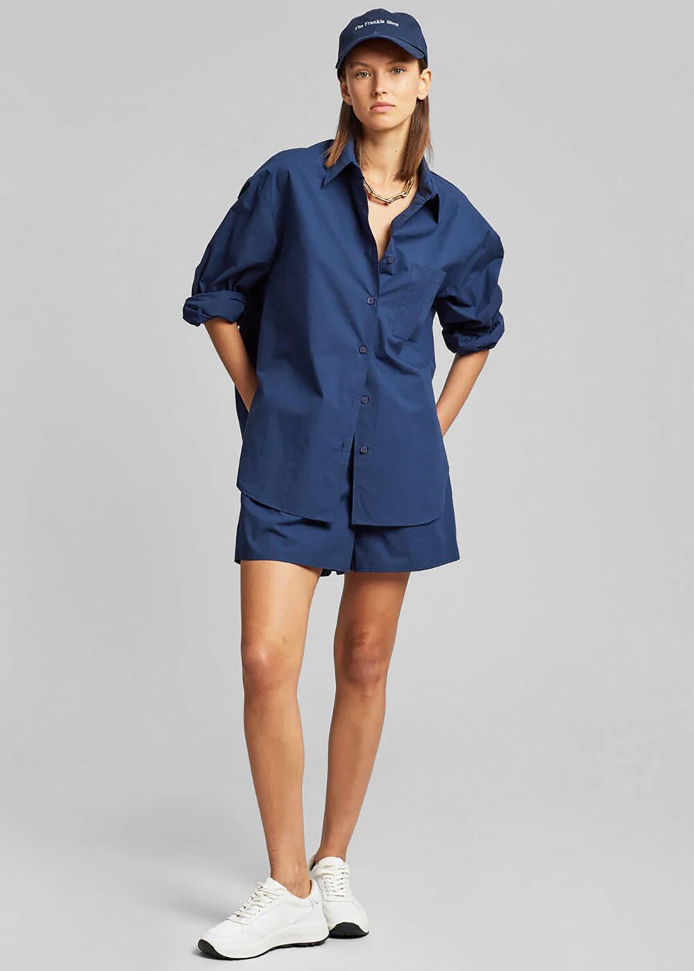 Lui Organic Cotton Shirt - Navy - Image 10