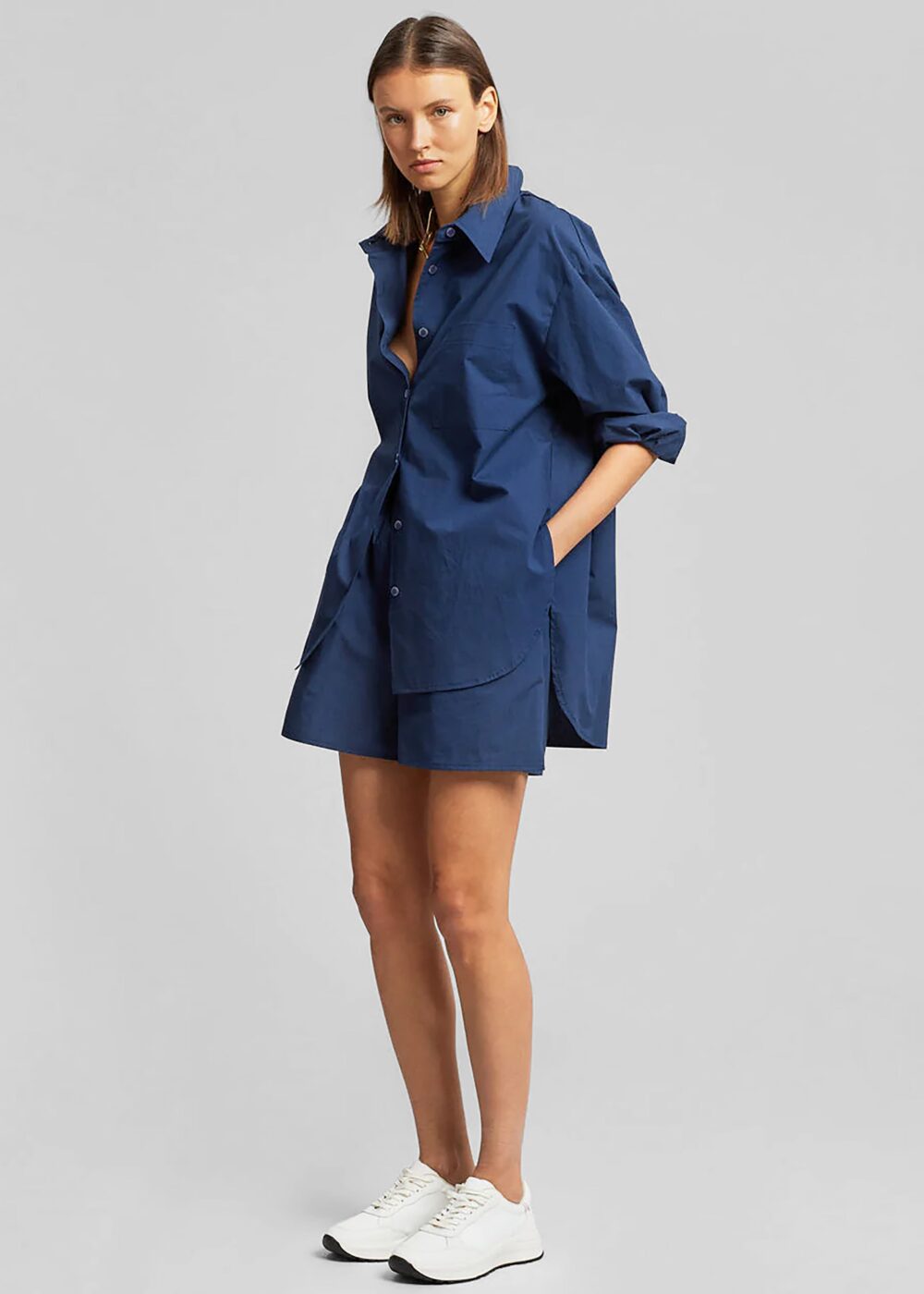 Lui Organic Cotton Shirt - Navy - Image 9