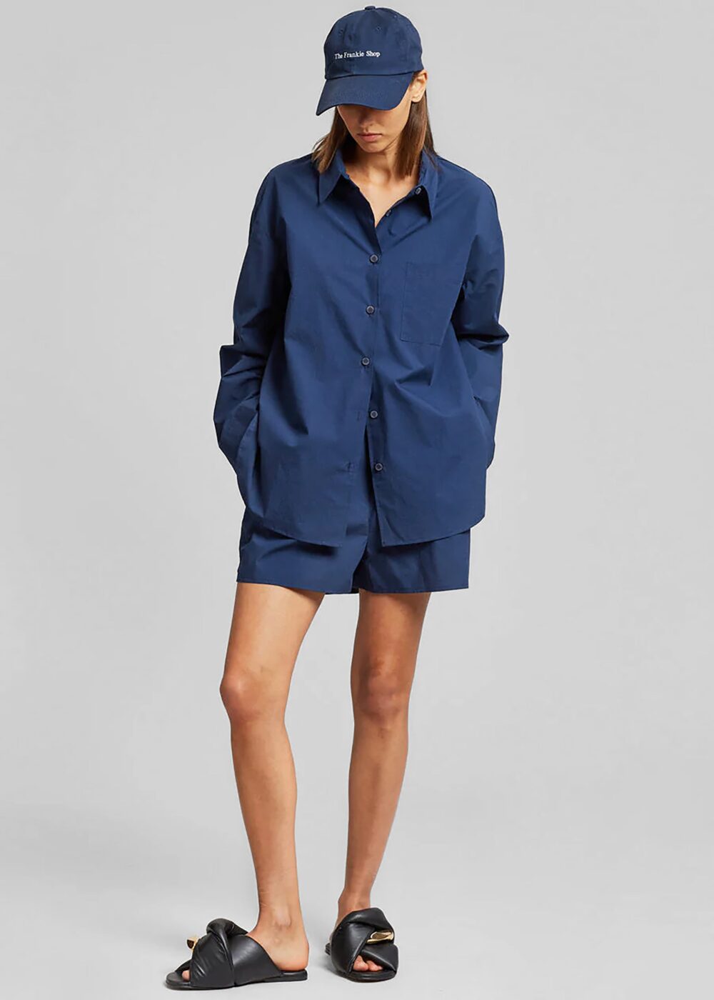 Lui Organic Cotton Shirt - Navy - Image 4