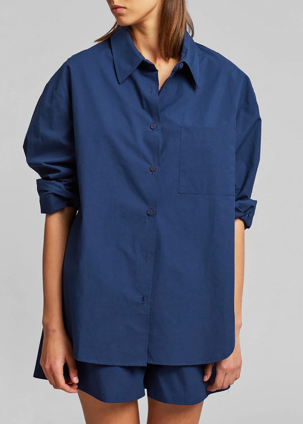 Lui Organic Cotton Shirt - Navy - Image 8
