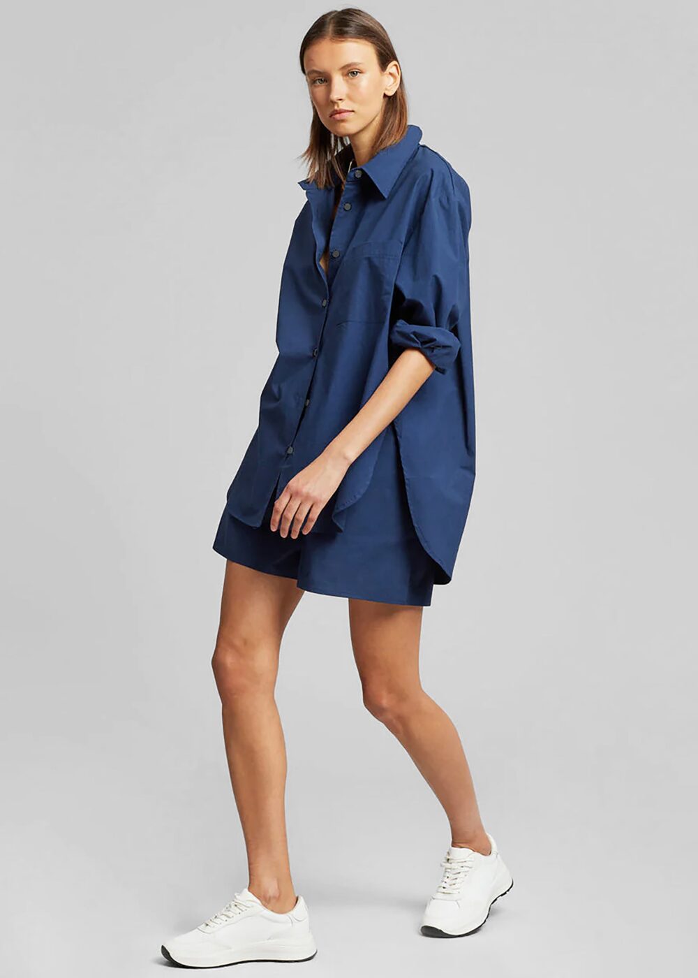 Lui Organic Cotton Shirt - Navy - Image 6