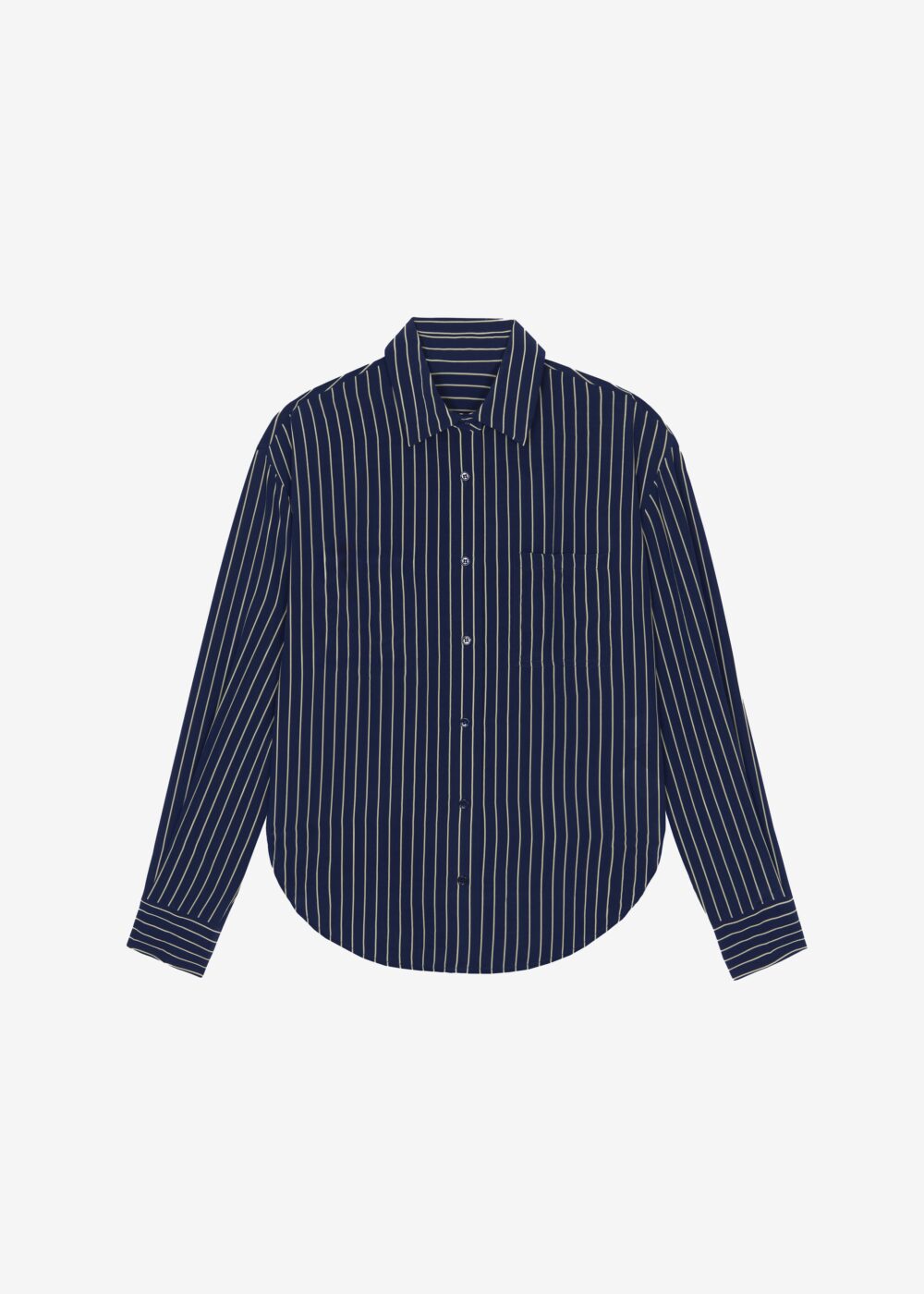 Lui Striped Shirt - Navy/Beige Pinstripe - Image 10