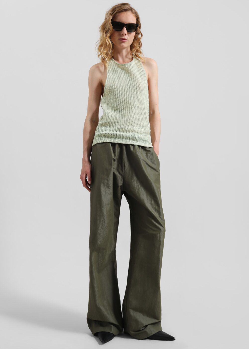 Lunel Knit Halter Top - Pale Green - Image 4
