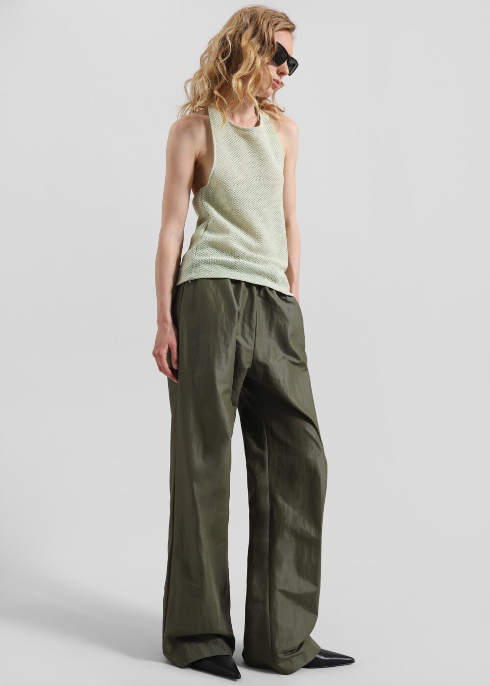 Lunel Knit Halter Top - Pale Green - Image 5