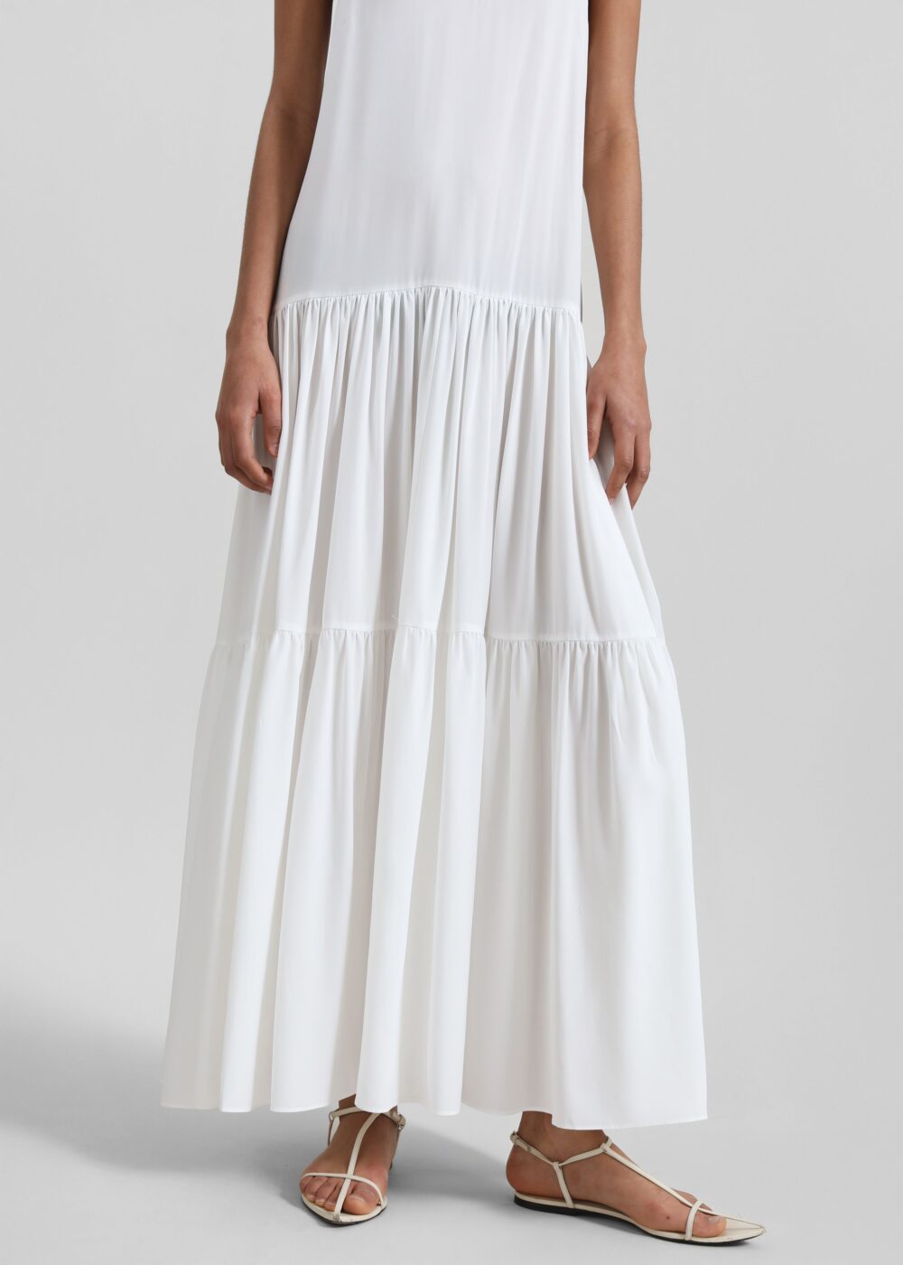 Matin Silk Tiered Dress - Natural - Image 6