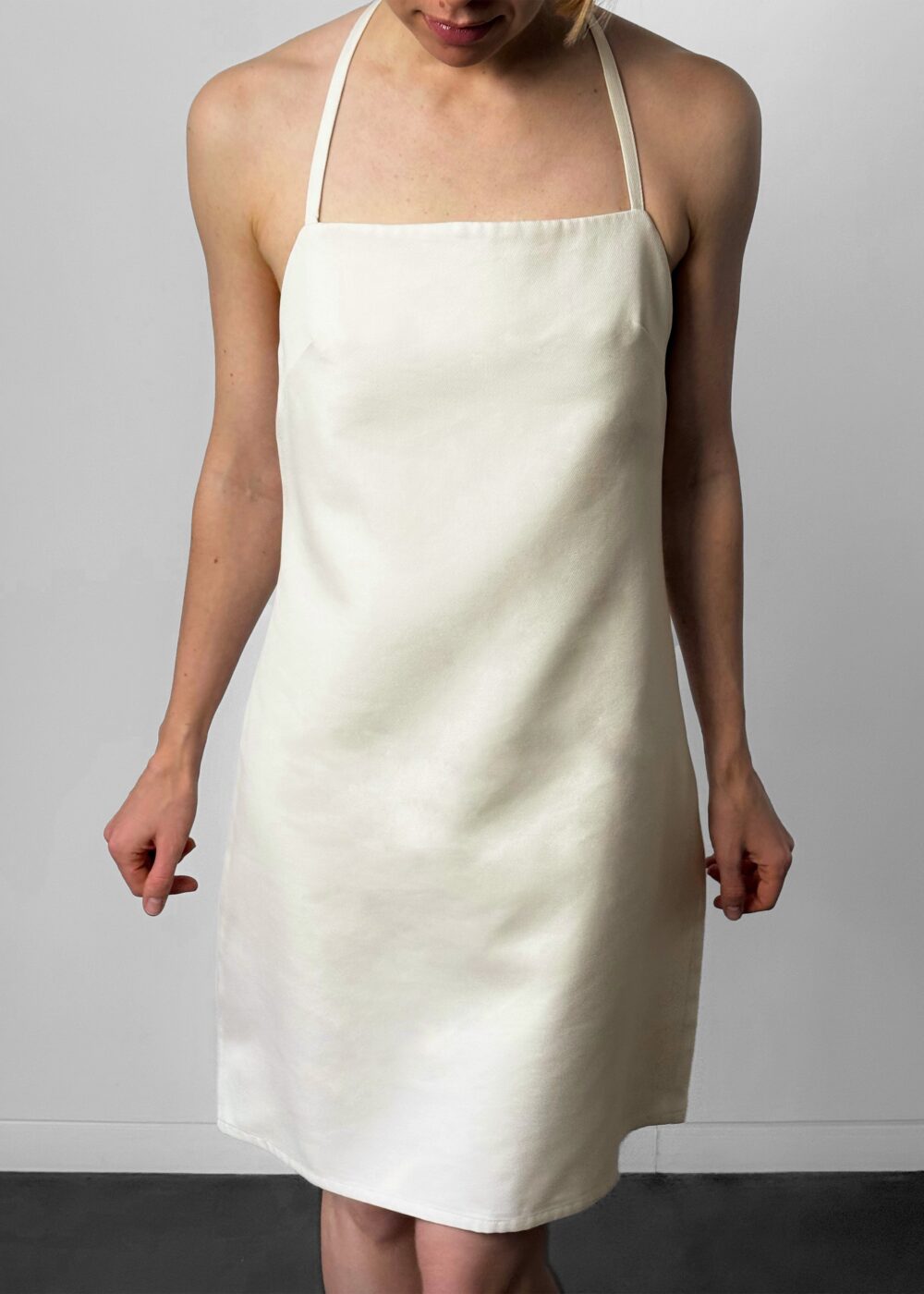 Matin Twill Halter Mini Dress - Natural - Image 3