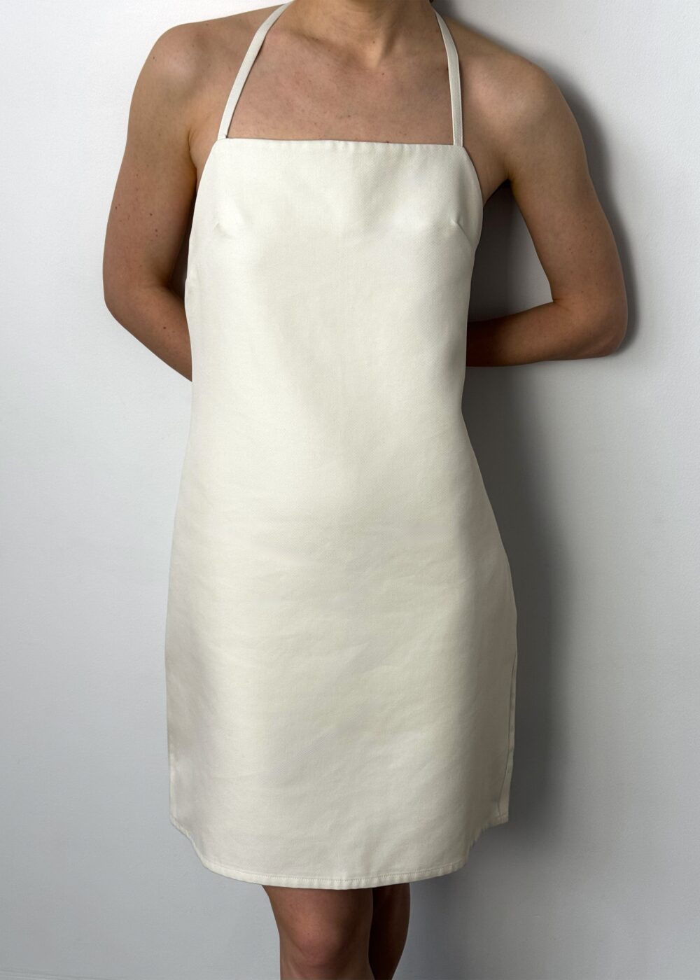 Matin Twill Halter Mini Dress - Natural - Image 5