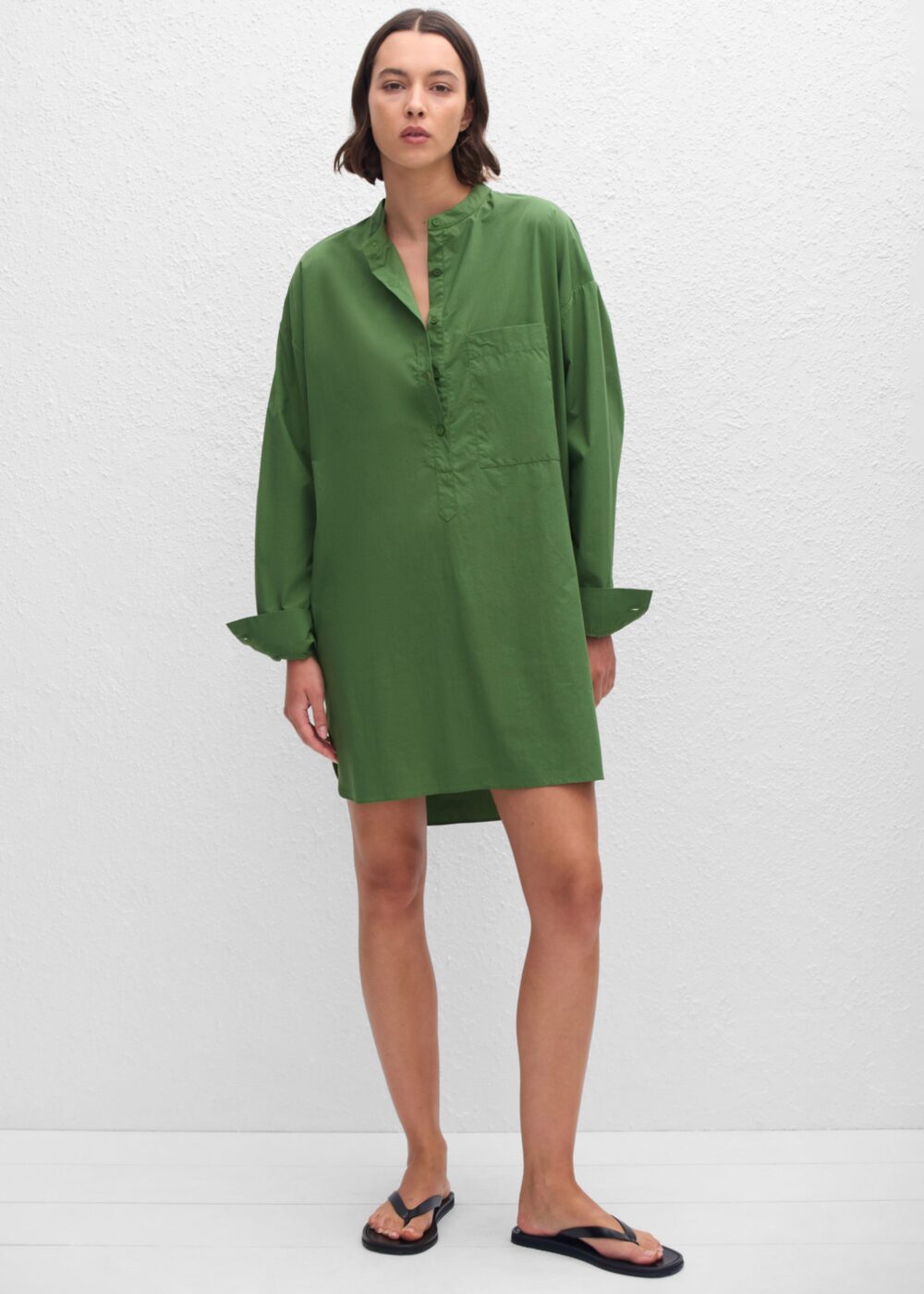 Matteau Popover Mini Shirt Dress - Cactus - Image 4