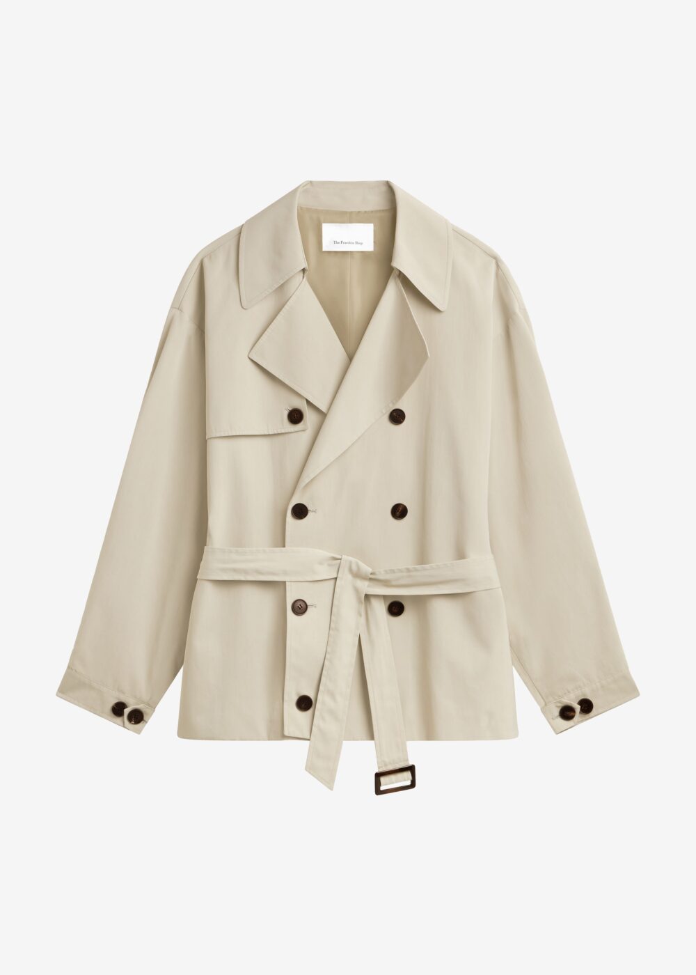 Mavis Oversized Short Trench - Beige - Image 6
