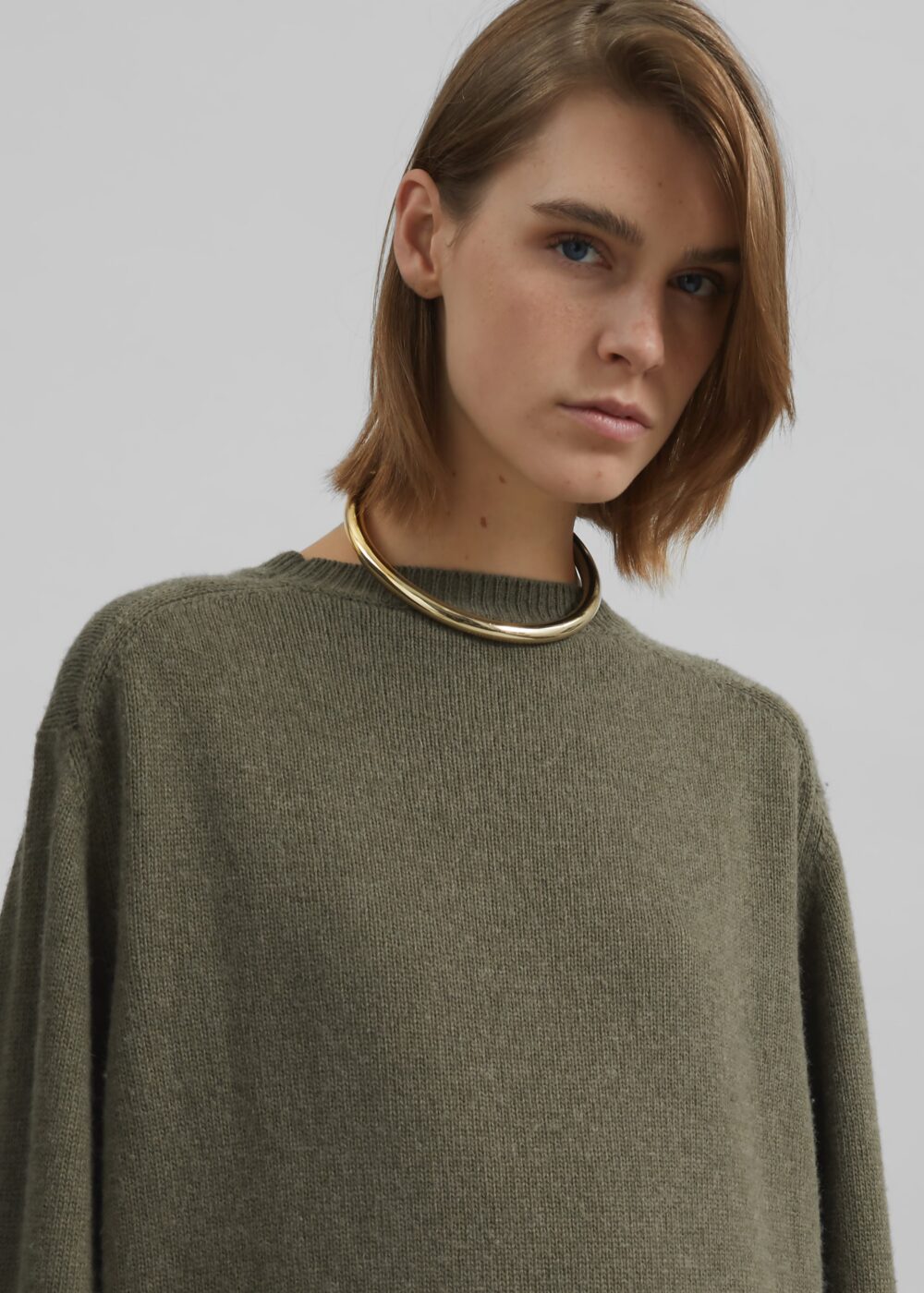Maxine Knit Sweater Dress - Khaki - Image 6