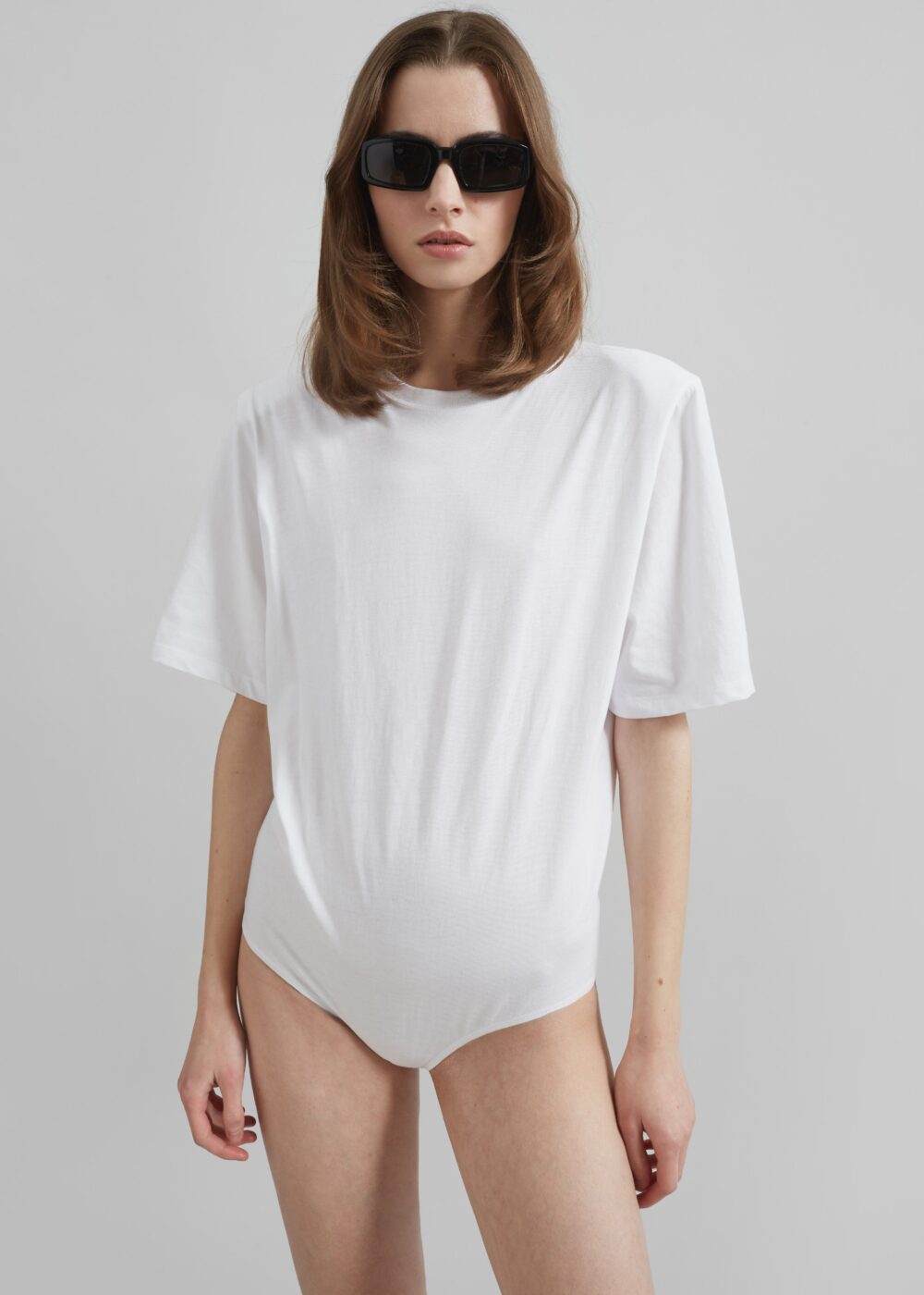 Meida Padded T-Shirt Bodysuit - White - Image 3