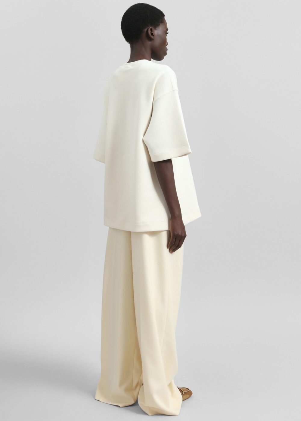 Melor Oversized T-Shirt - Cream - Image 6
