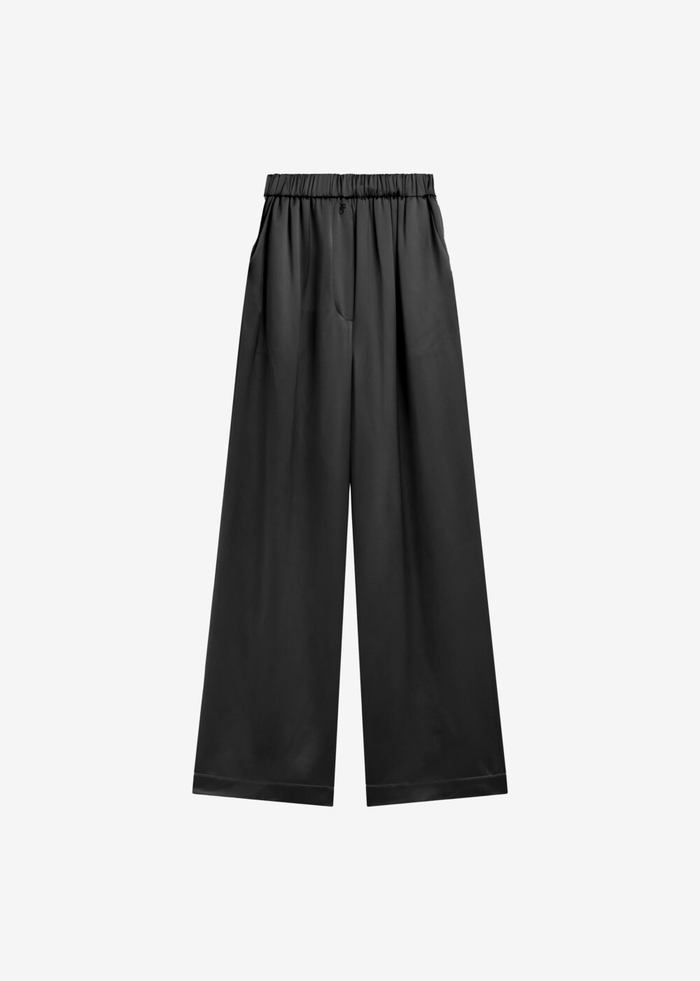 Mirca Satin Elastic Pants - Black - Image 7