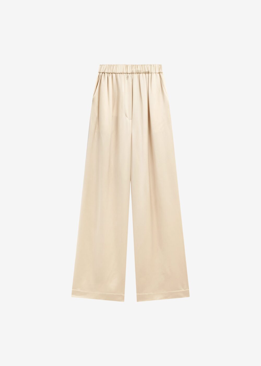 Mirca Satin Elastic Pants - Champagne - Image 8