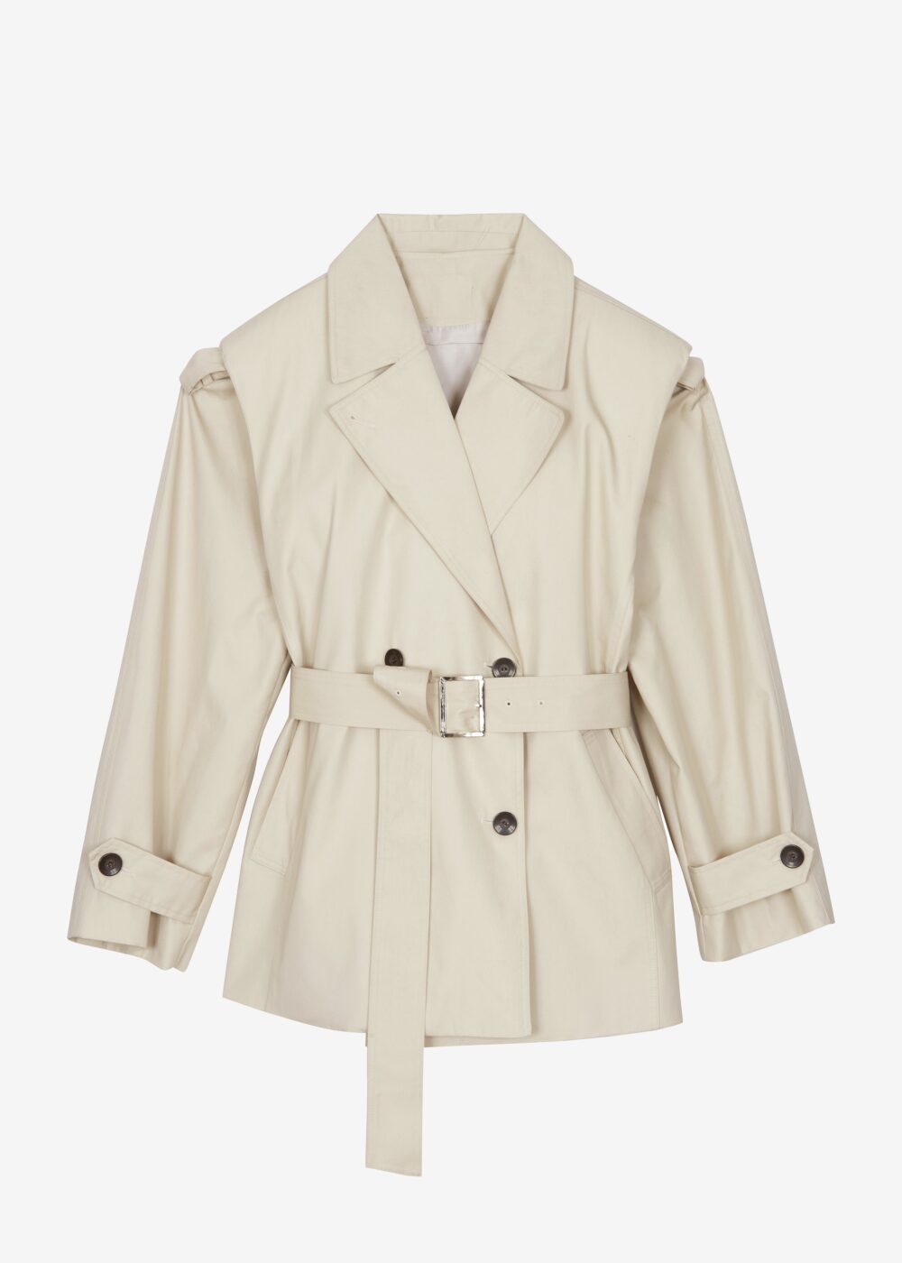 Mysen Short Convertible Trench - Ecru - Image 10