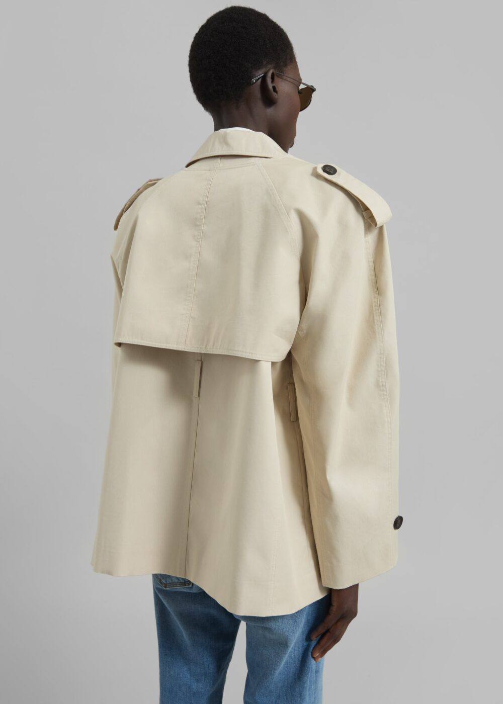 Mysen Short Convertible Trench - Ecru - Image 9