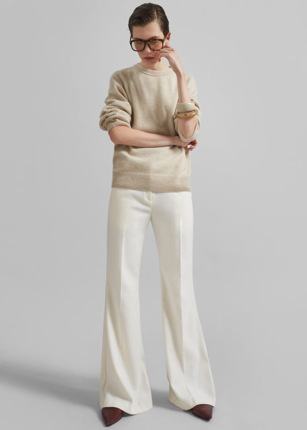 Nashik Wool Sweater - Cream - Image 4