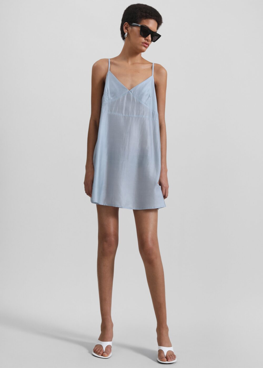 Noli Slip Mini Dress - Dusty Blue - Image 5