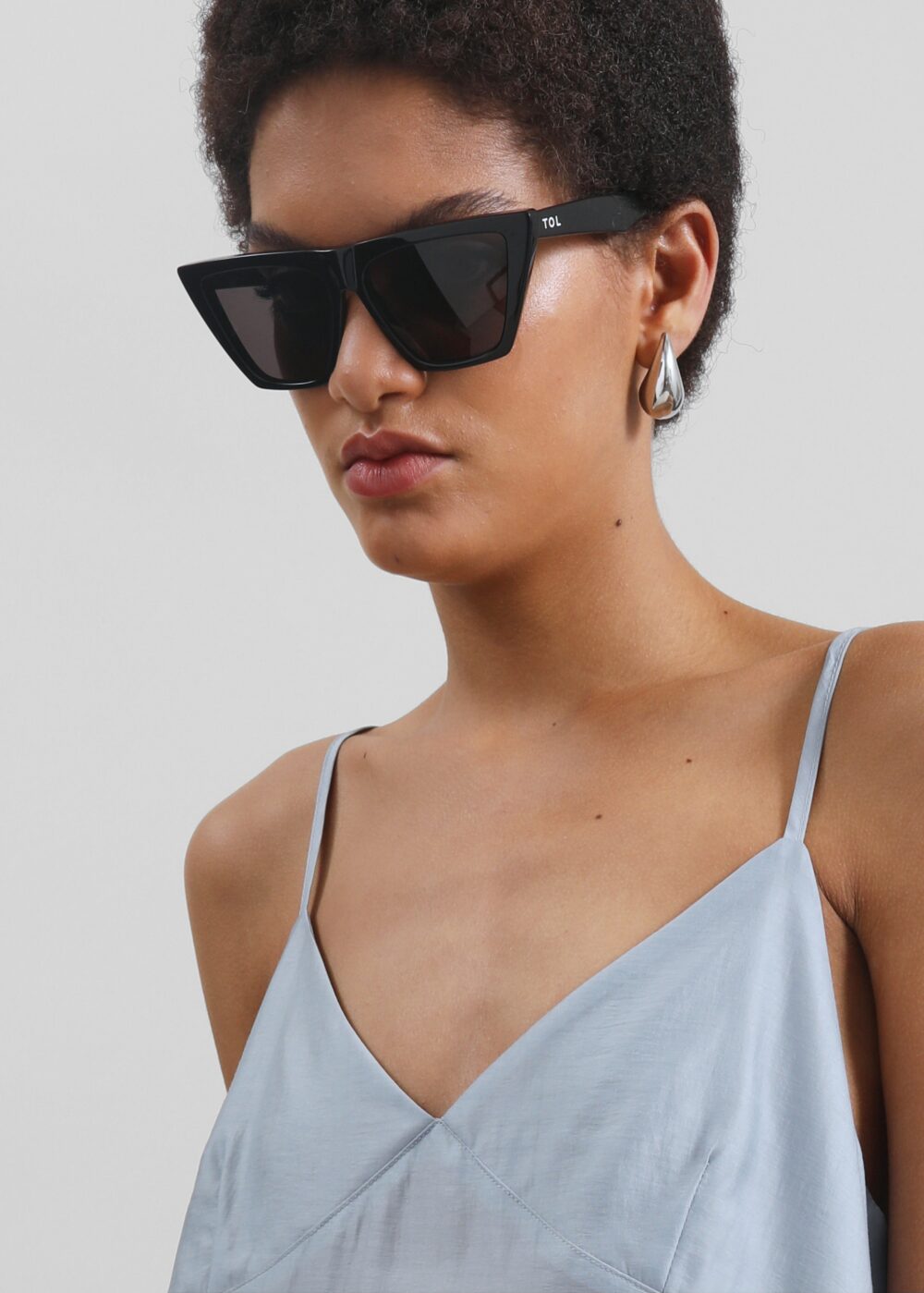 Noli Slip Mini Dress - Dusty Blue - Image 4