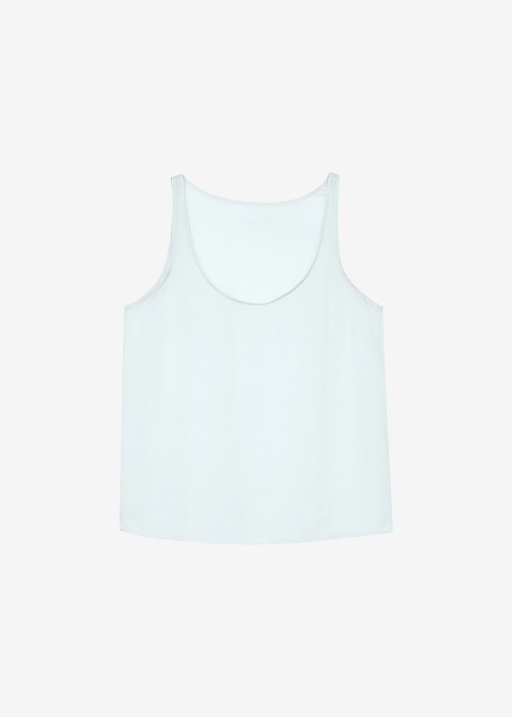 Oria Sheer Silk Chiffon Tank - Pale Blue - Image 7