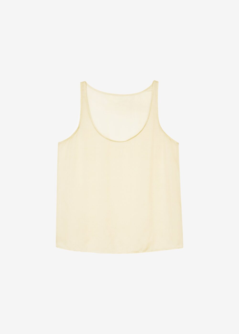 Oria Sheer Silk Chiffon Tank - Pale Yellow - Image 10