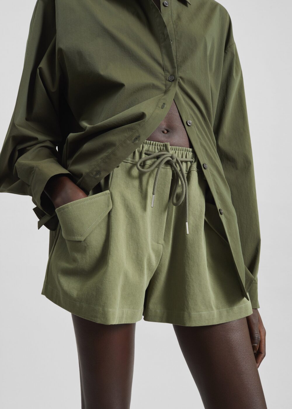 Orrin Cargo Shorts - Olive - Image 3