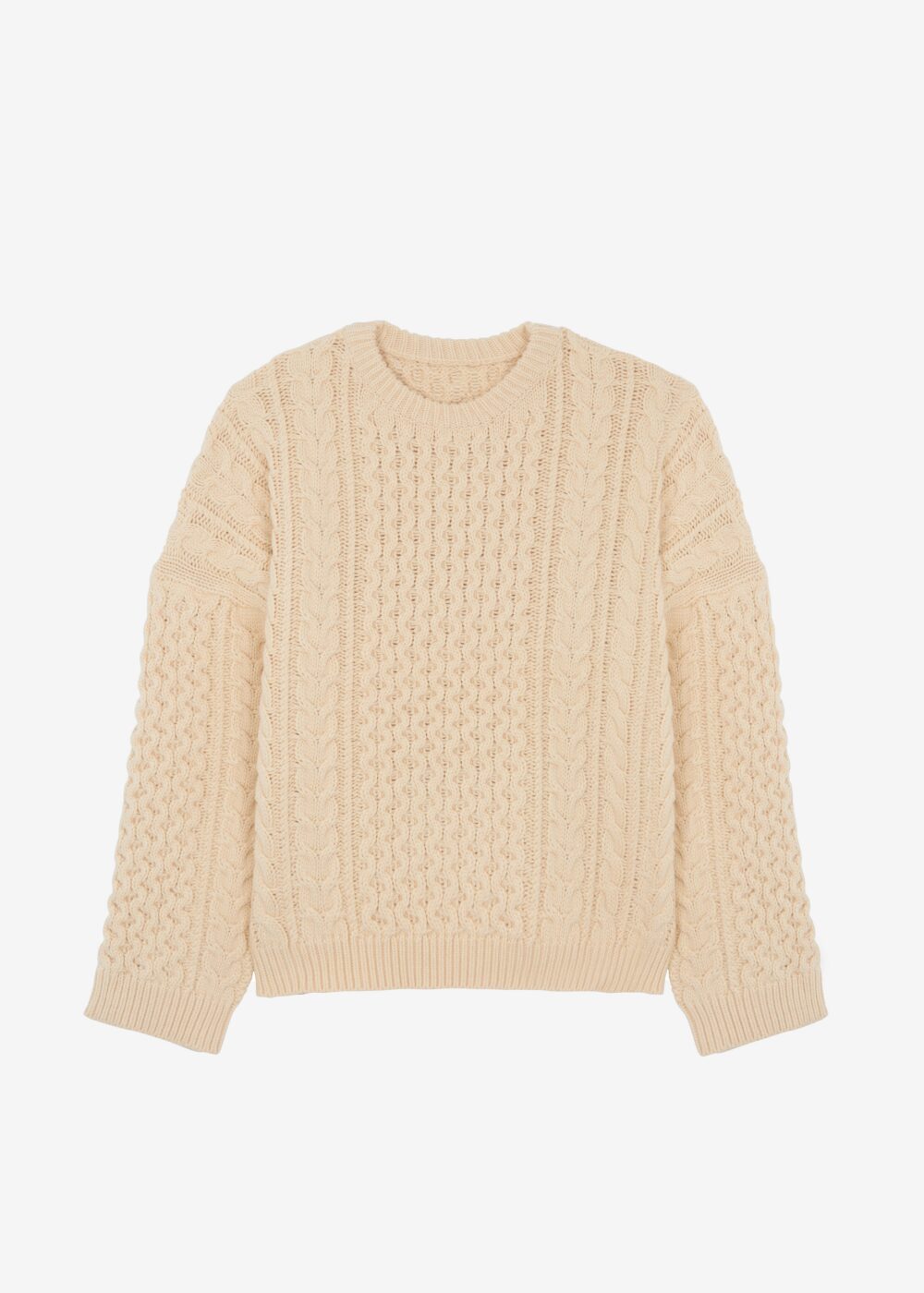 Pailey Braided Sweater - Cream - Image 9
