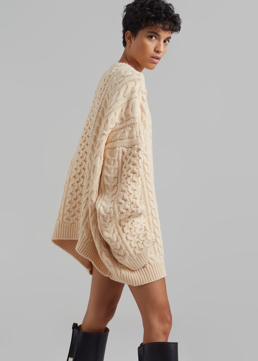 Pailey Braided Sweater - Cream - Image 7