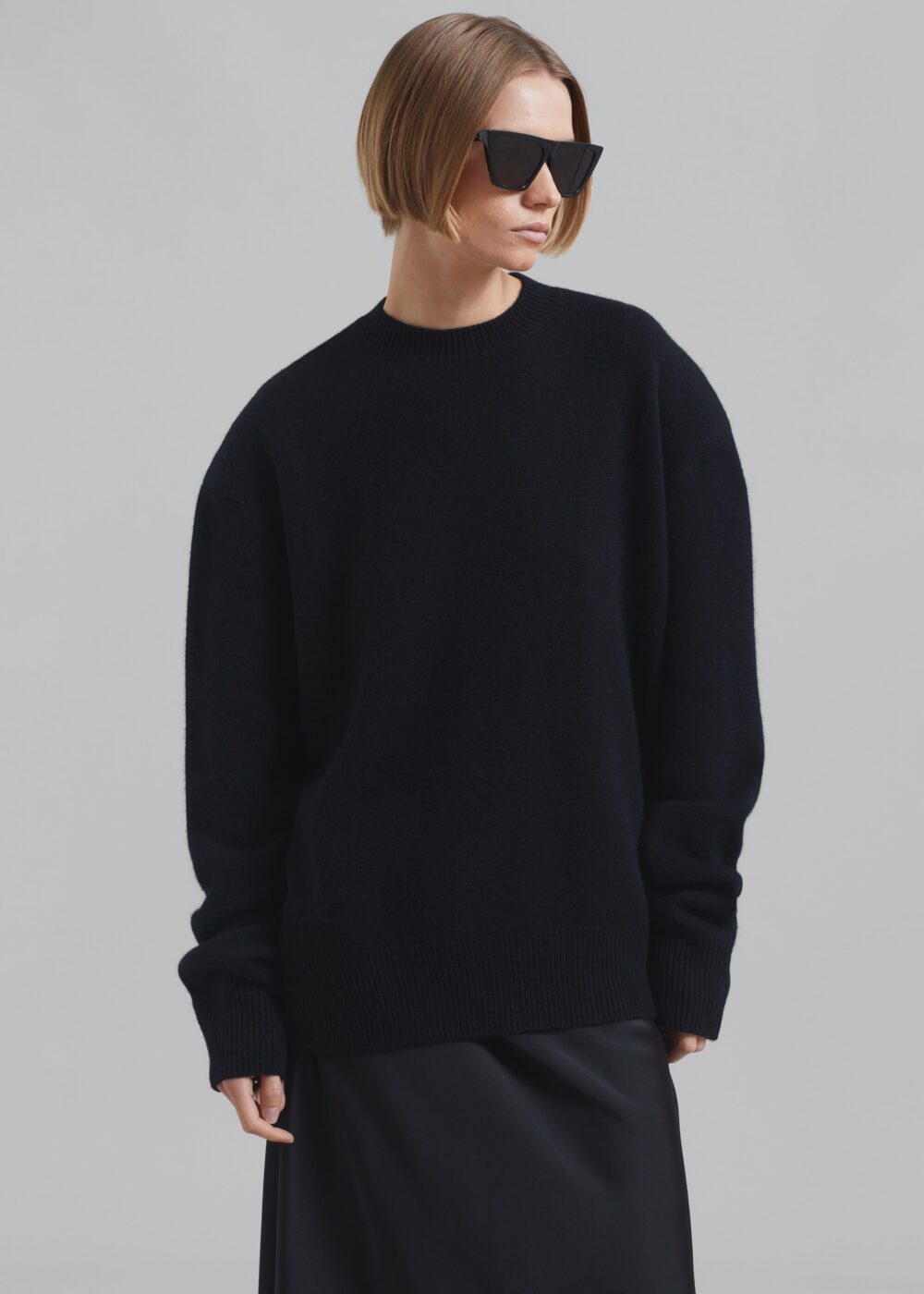 Rafaela Padded Knit Sweater - Black - Image 3