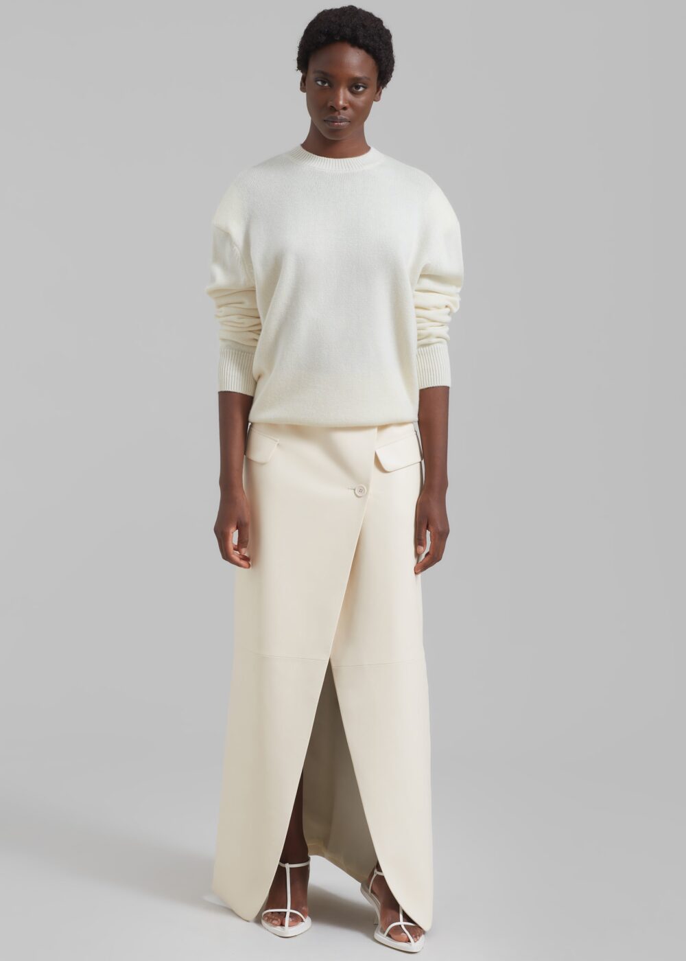Rafaela Padded Knit Sweater - Ivory - Image 10
