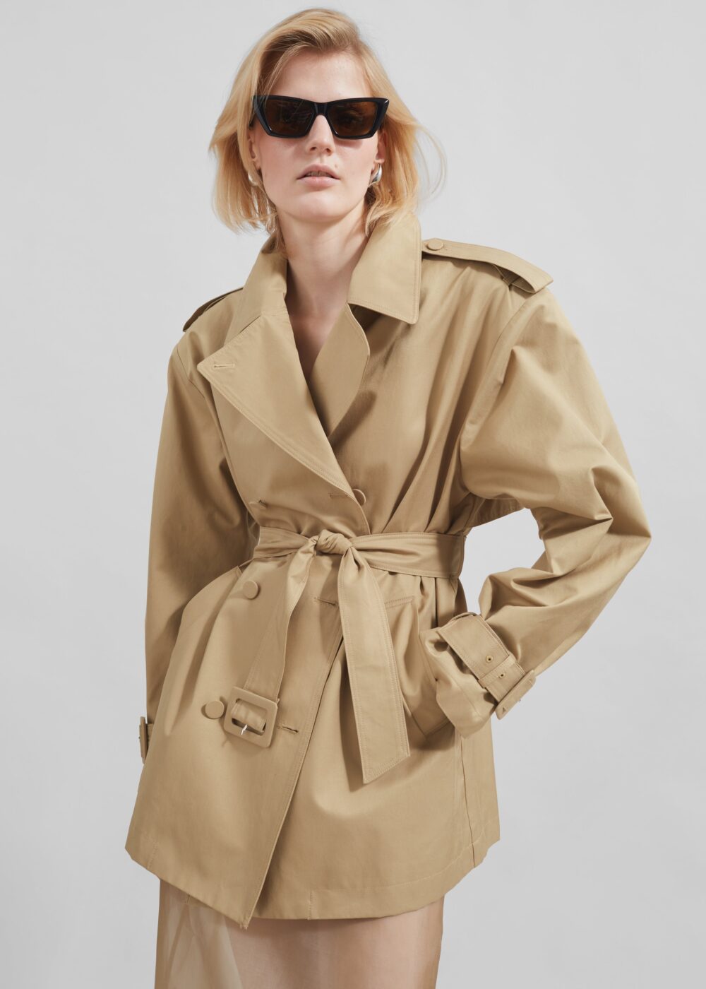 Raleigh Trench Coat - Beige - Image 9