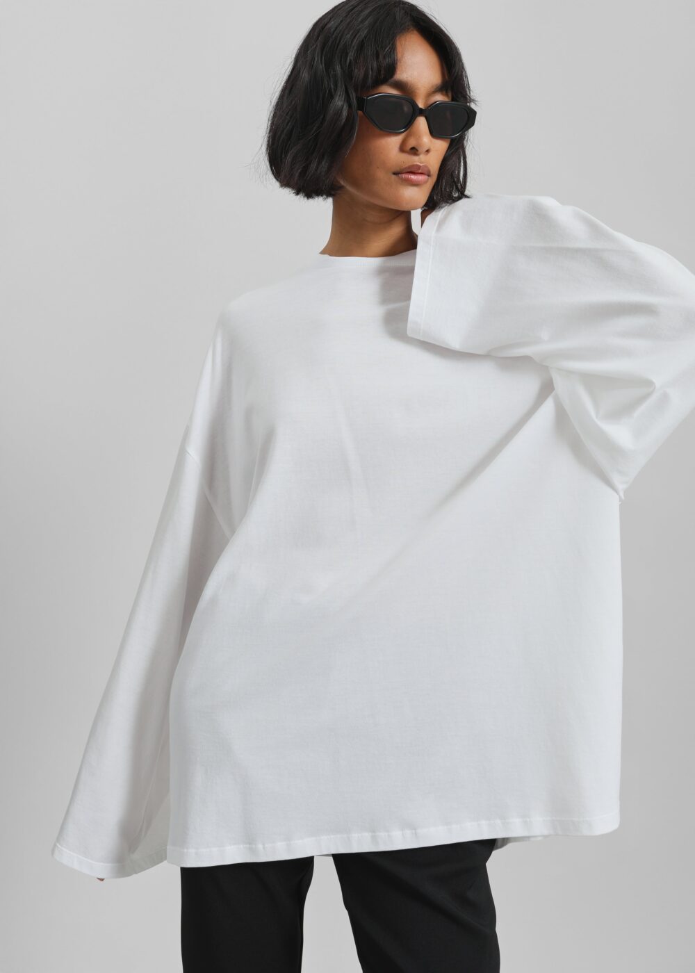 Rio Oversized Sleeve Tee - White - Image 4