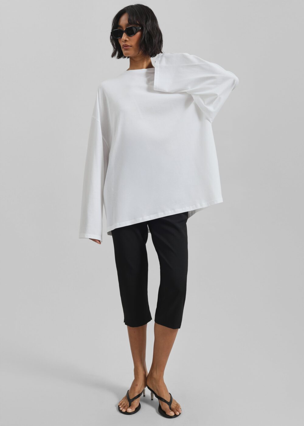 Rio Oversized Sleeve Tee - White - Image 6