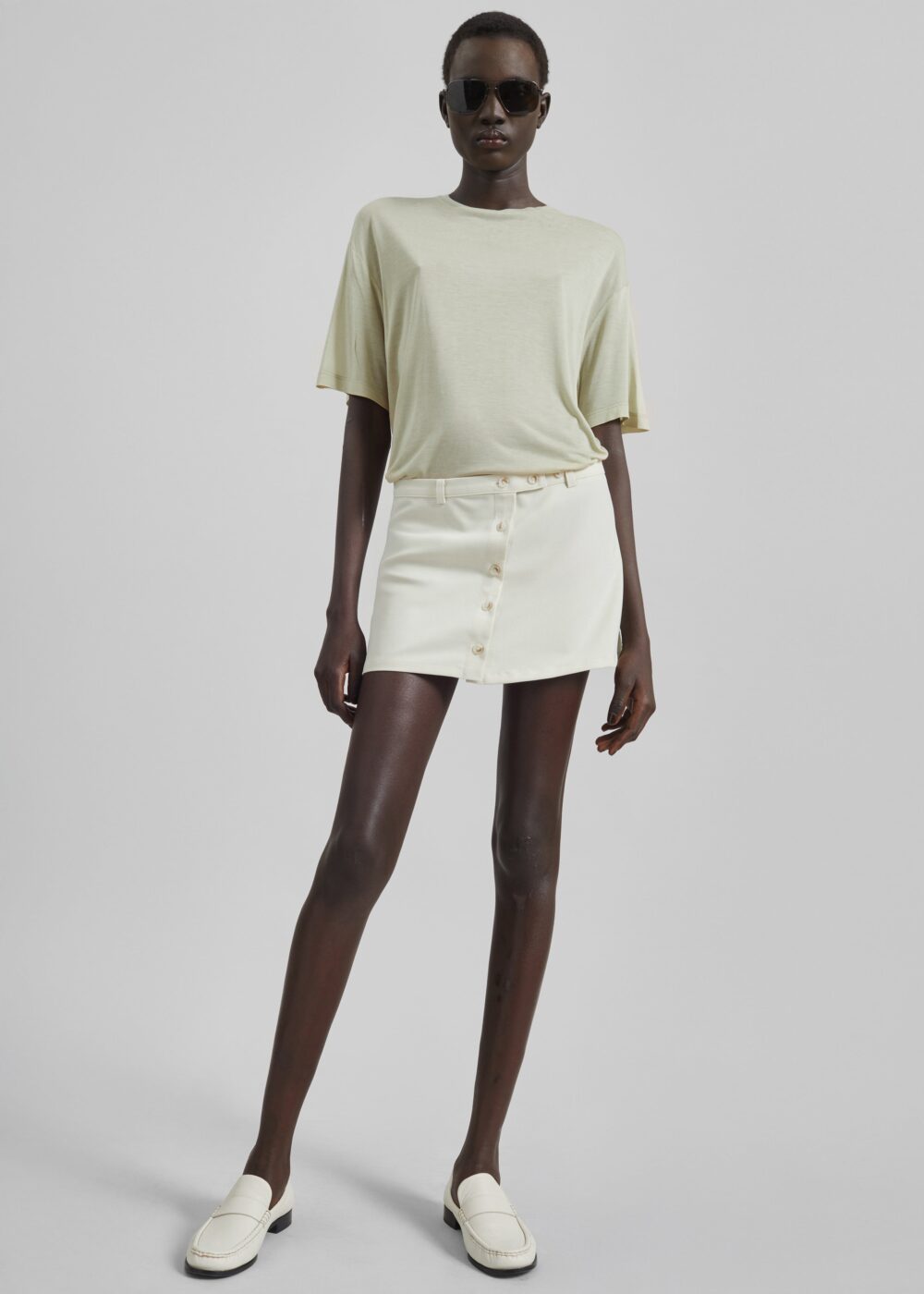 Ronne Mini Skirt - Cream - Image 3