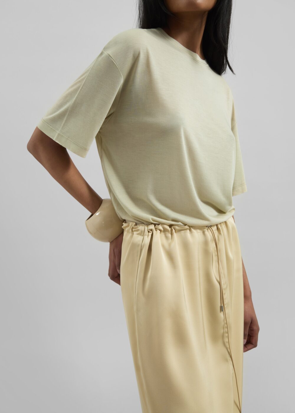 Selvan Sheer T-Shirt - Cement - Image 5
