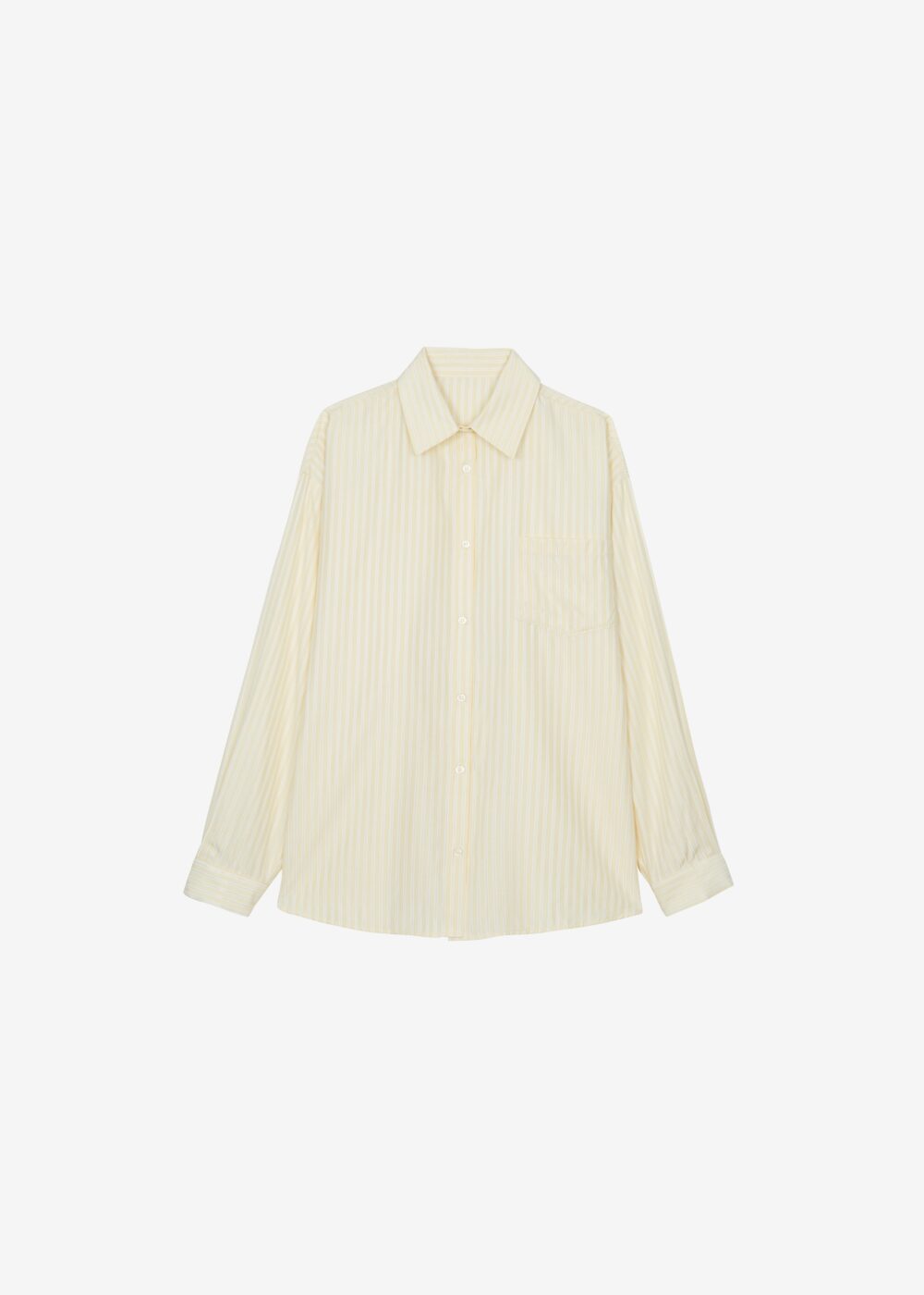 Sukma Striped Oversized Shirt - Pale Yellow - Image 7