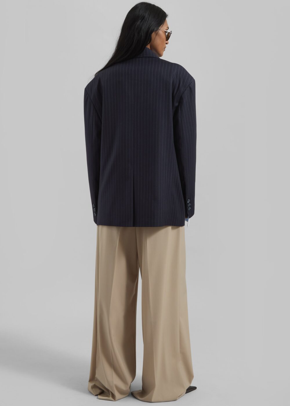 Tarbert Double-Breasted Blazer - Navy Pinstripe - Image 6