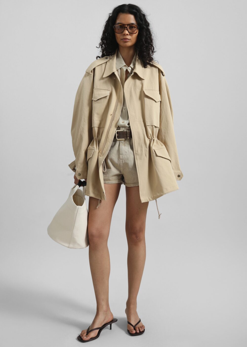 Toran Cargo Jacket - Beige - Image 6