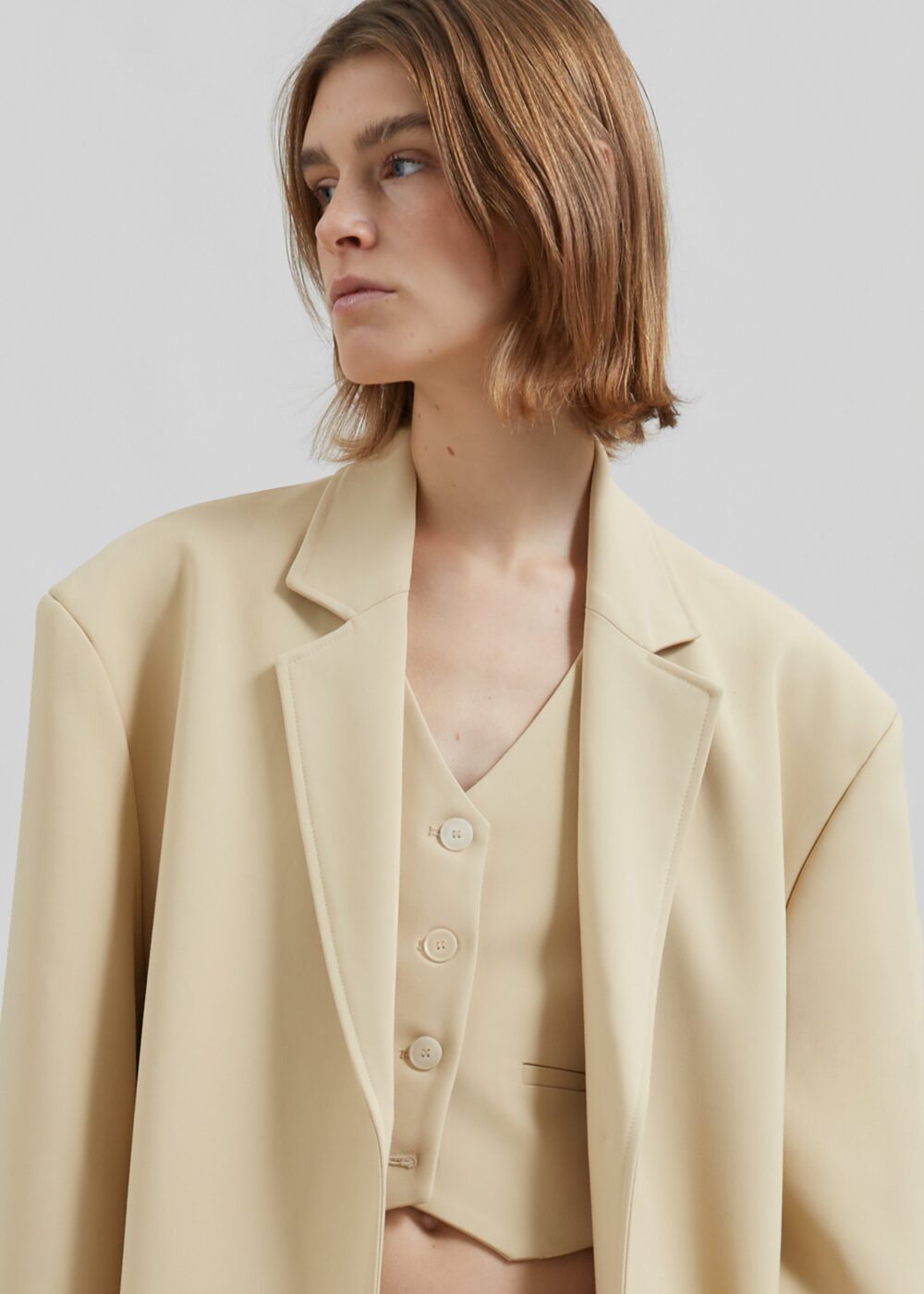 Tribeca Long Coat - Beige - Image 4