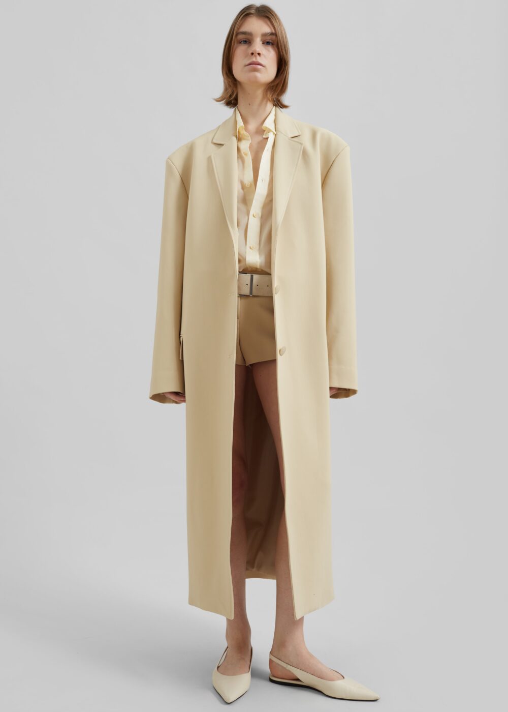 Tribeca Long Coat - Beige - Image 5